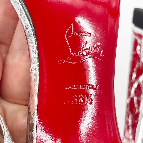 Christian Louboutin Marvel Sea Warrior Silver Gladiator Metallic Sandals EU 38.5 - Picture 11 of 12